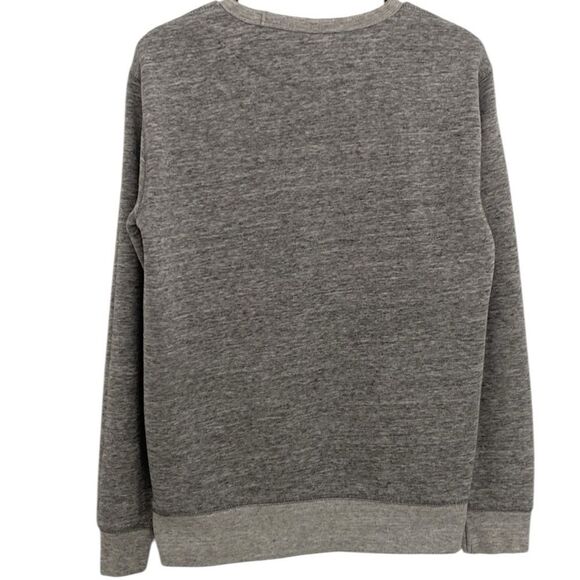 Zara Gray Crewneck Sweater Sweatshirt with Ribbed Details Small - Picture 3 of 5